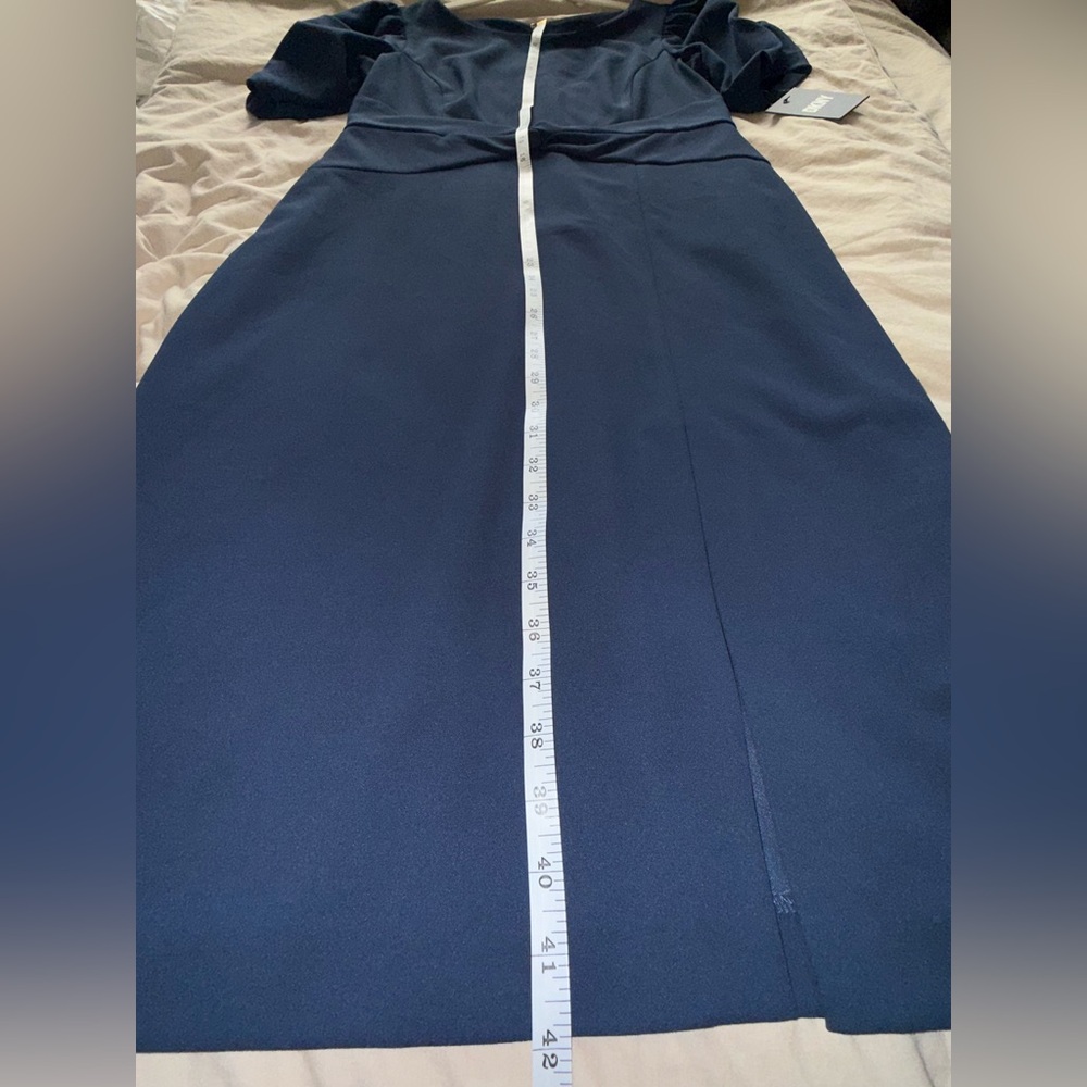 DKNY Midnight Blue Midi Dress Size 10 NWT Party Wedding Guest - Picture 7 of 8